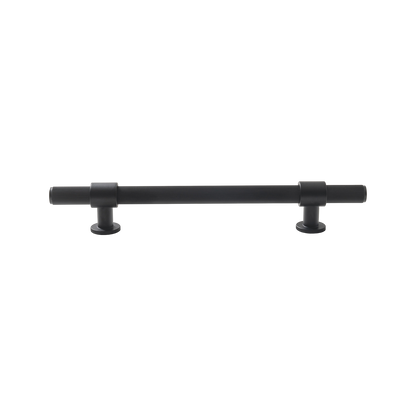 Momo Belgravia Lined Bar Pull Solid Brass 160mm in Matt Black (2)