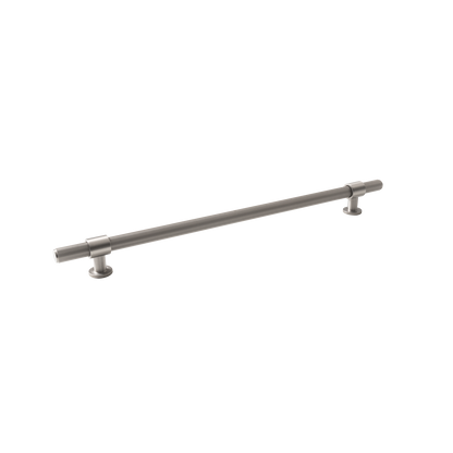 Momo Belgravia Lined Bar Pull Solid Brass 320mm in Dull Brushed Nickel