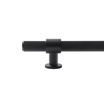 Momo Belgravia Lined Bar Pull Solid Brass 320mm in Matt Black (2)