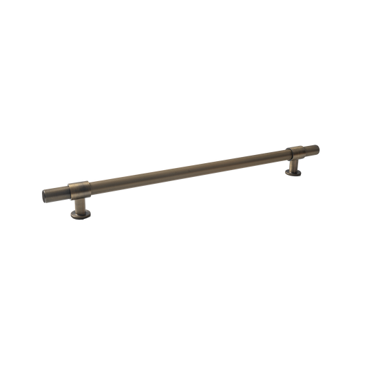 Momo Belgravia Lined Solid Brass Entrance Pull Handle In Dark Brushed Brass