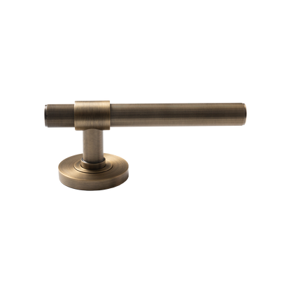 Momo Belgravia Solid Brass Lined Mortice Lock Passage Lever Set In Dark Brushed Brass (2)