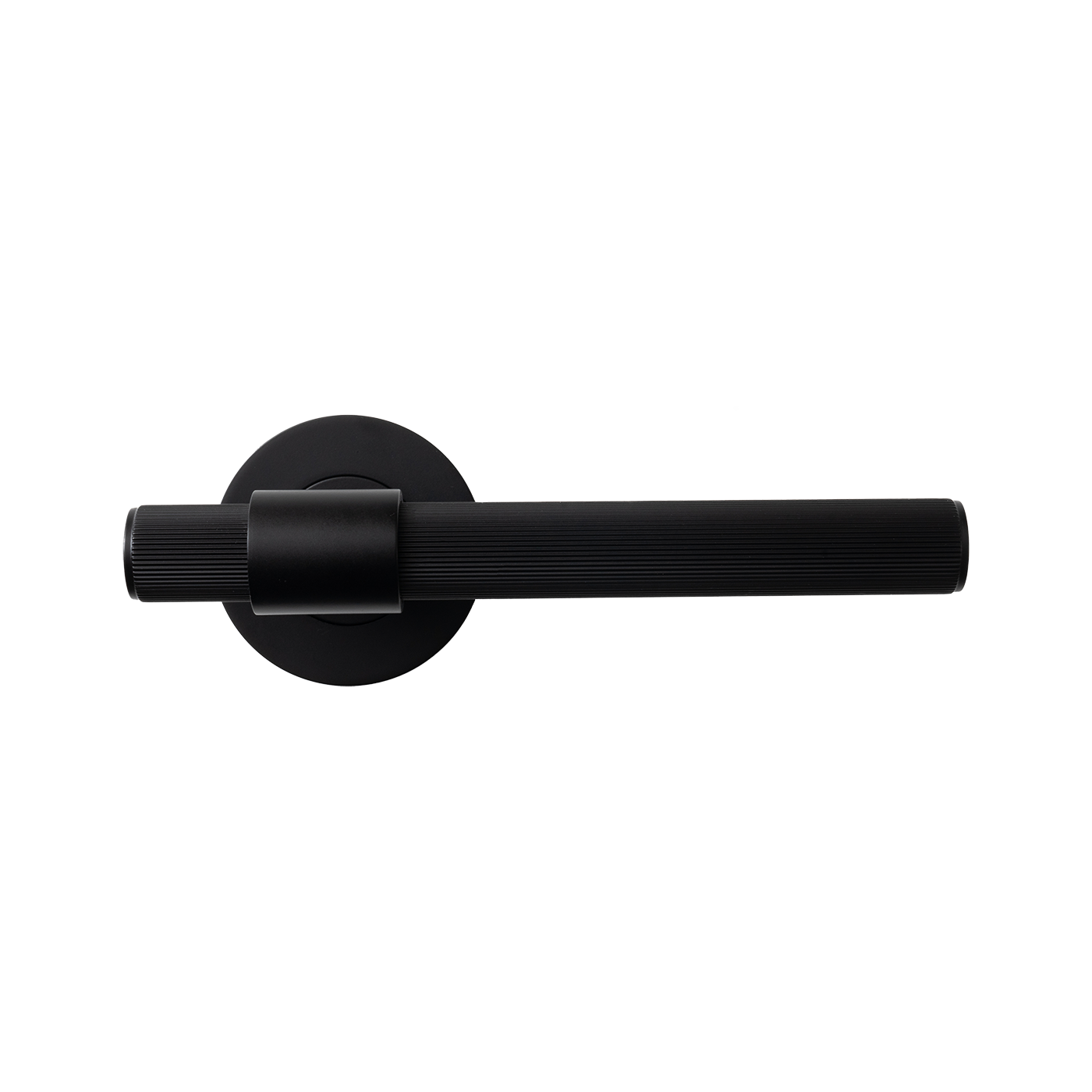 Momo Belgravia Solid Brass Lined Lever Entrance Set In Matt Black (1)