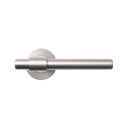 Momo Belgravia Plain Solid Brass Lever Entrance Set In Dull Brushed Nickel (1)