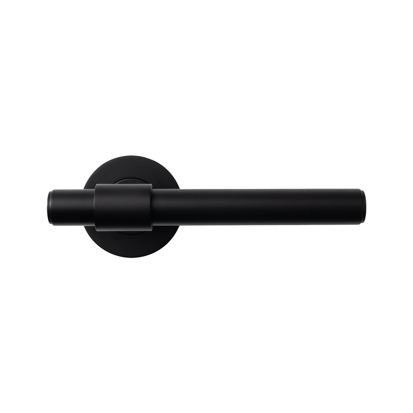 Momo Belgravia Plain Solid Brass Tubular Latch Passage Lever Set In Matt Black (1)