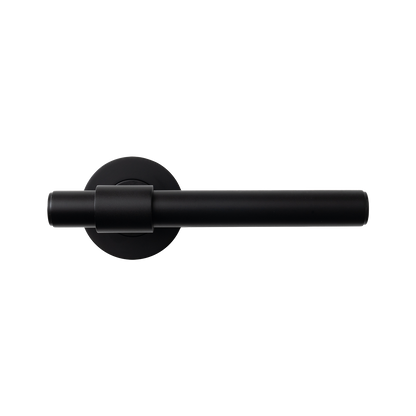 Momo Belgravia Plain Solid Brass Tubular Latch Privacy Lever Set In Matt Black (1)
