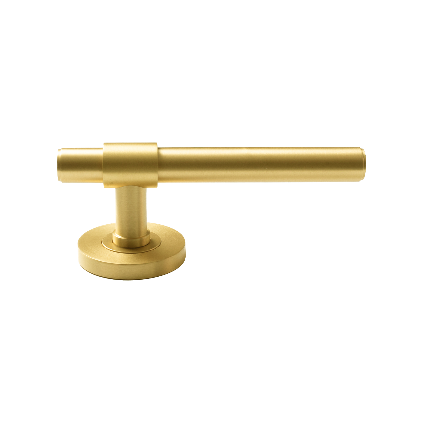 Momo Belgravia Plain Solid Brass Tubular Latch Privacy Lever Set In Brushed Satin Brass (2)