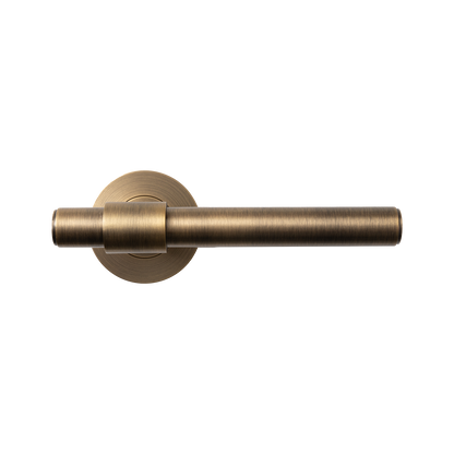 Momo Belgravia Plain Solid Brass Lever Entrance Set In Dark Brushed Brass (1)
