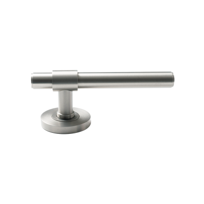 Momo Belgravia Plain Solid Brass Tubular Latch Passage Lever Set In Dull Brushed Nickel (2)