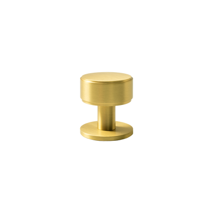 Momo Belgravia Plain Round Knob Solid Brass 35mm in Brushed Satin Brass