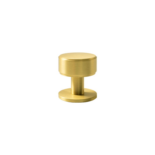 Momo Belgravia Plain Round Knob Solid Brass 35mm in Brushed Satin Brass