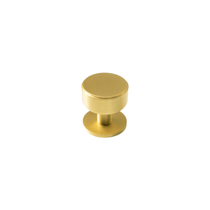 Momo Belgravia Plain Round Knob Solid Brass 35mm in Brushed Satin Brass (1)