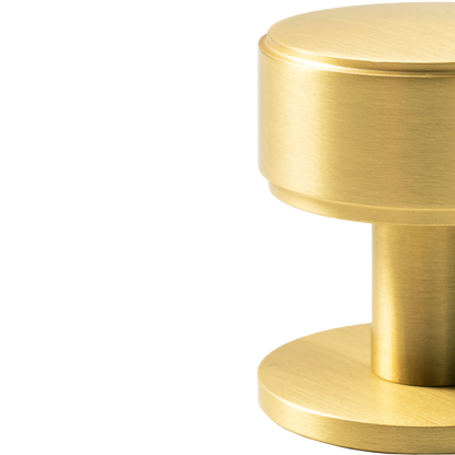 Momo Belgravia Plain Round Knob Solid Brass 35mm in Brushed Satin Brass (2)