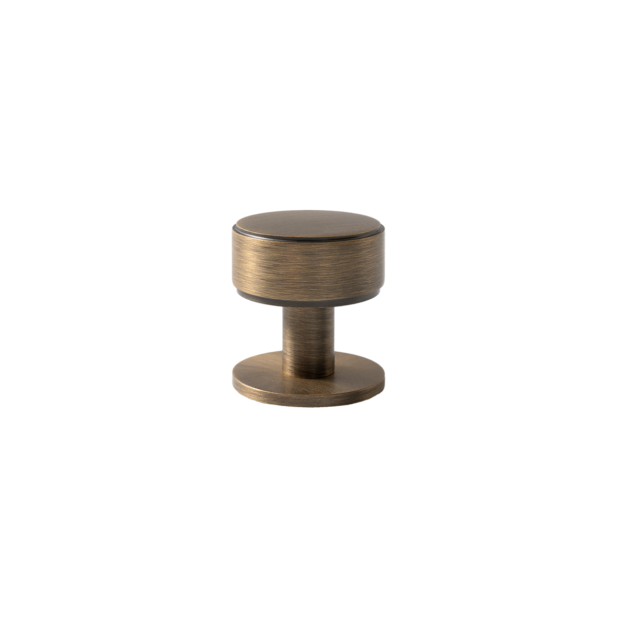 Momo Belgravia Plain Round Knob Solid Brass 35mm in Dark Brushed Brass