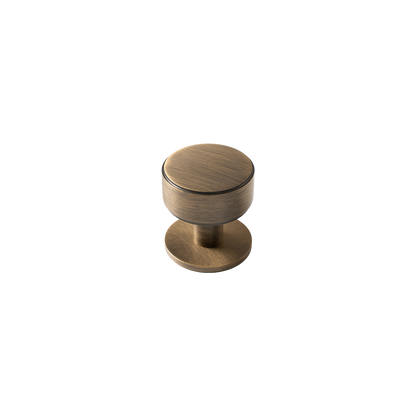Momo Belgravia Plain Round Knob Solid Brass 35mm in Dark Brushed Brass (1)