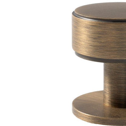 Momo Belgravia Plain Round Knob Solid Brass 35mm in Dark Brushed Brass (2)