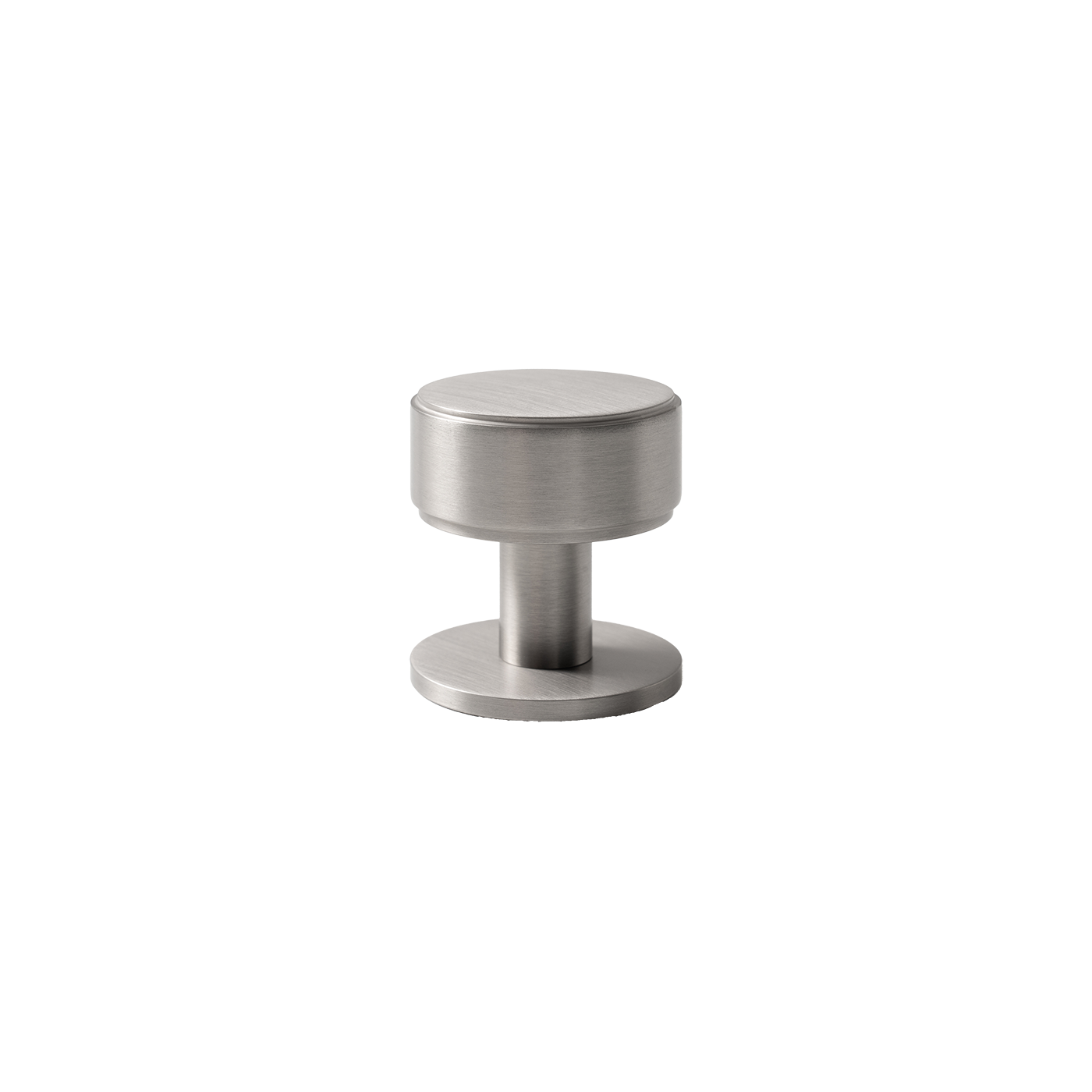 Momo Belgravia Plain Round Knob Solid Brass 35mm in Dull Brushed Nickel