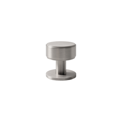 Momo Belgravia Plain Round Knob Solid Brass 35mm in Dull Brushed Nickel