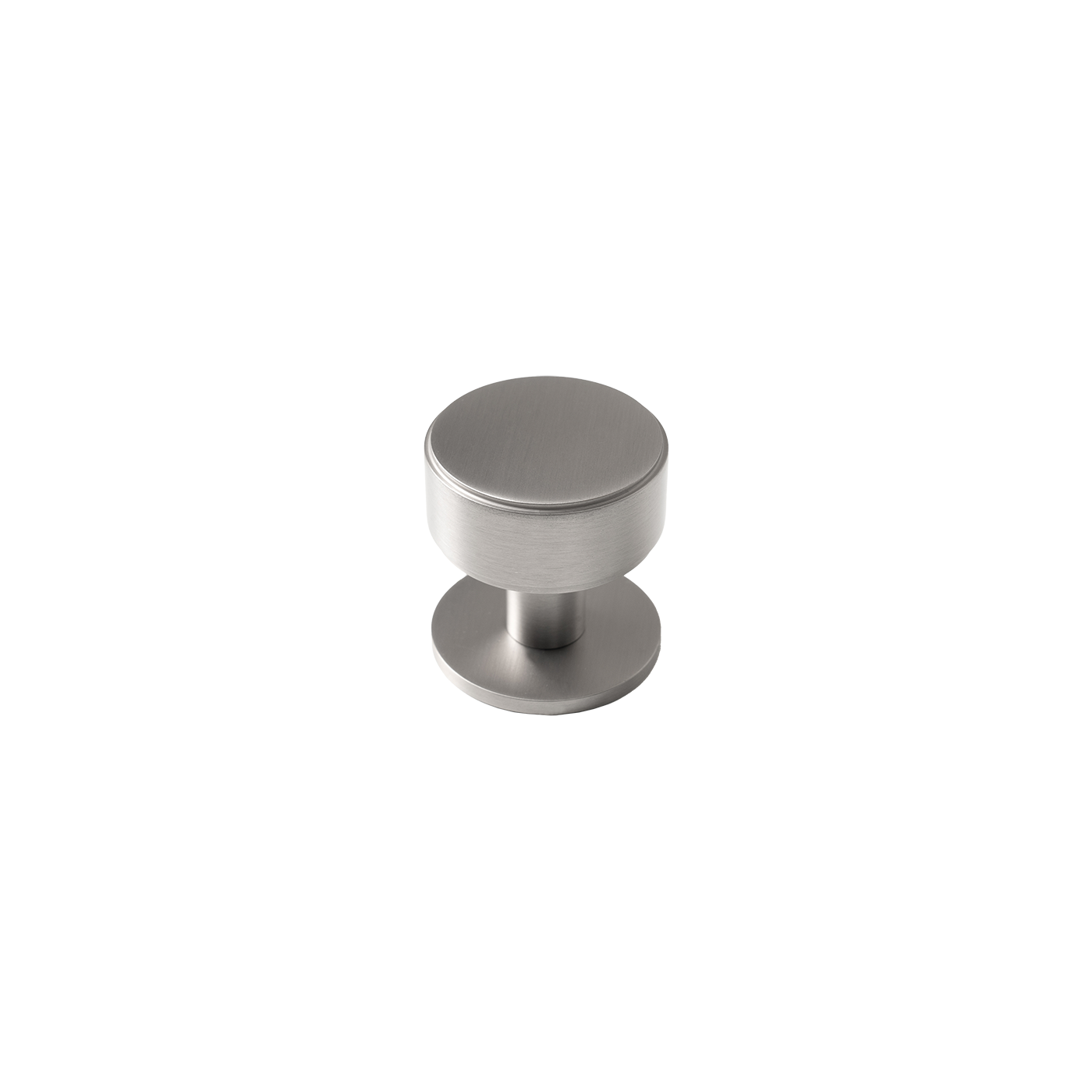 Momo Belgravia Plain Round Knob Solid Brass 35mm in Dull Brushed Nickel (1)