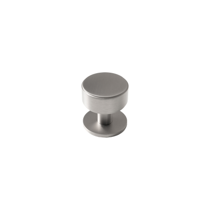 Momo Belgravia Plain Round Knob Solid Brass 35mm in Dull Brushed Nickel (1)