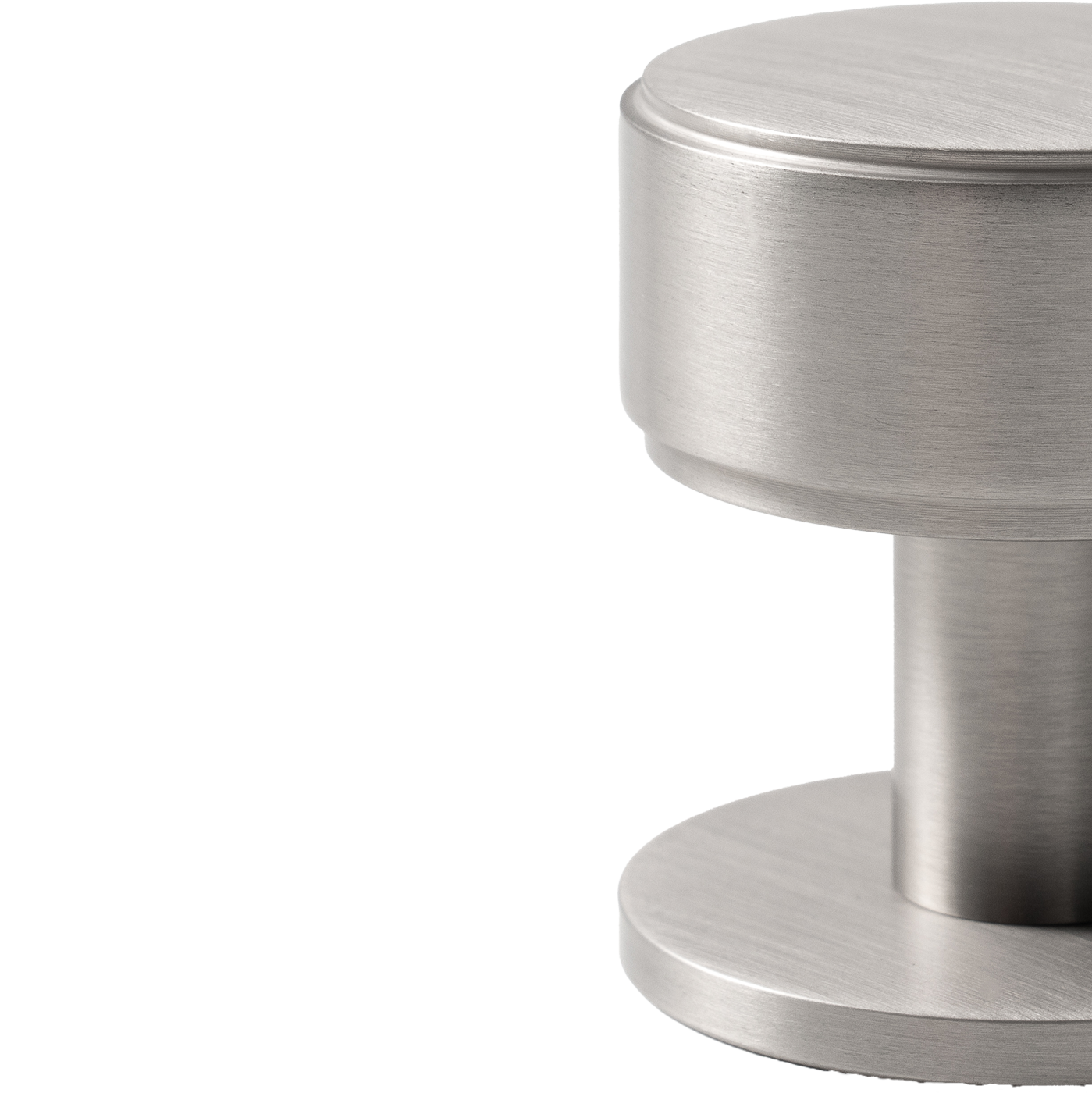 Momo Belgravia Plain Round Knob Solid Brass 35mm in Dull Brushed Nickel (2)