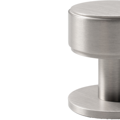 Momo Belgravia Plain Round Knob Solid Brass 35mm in Dull Brushed Nickel (2)