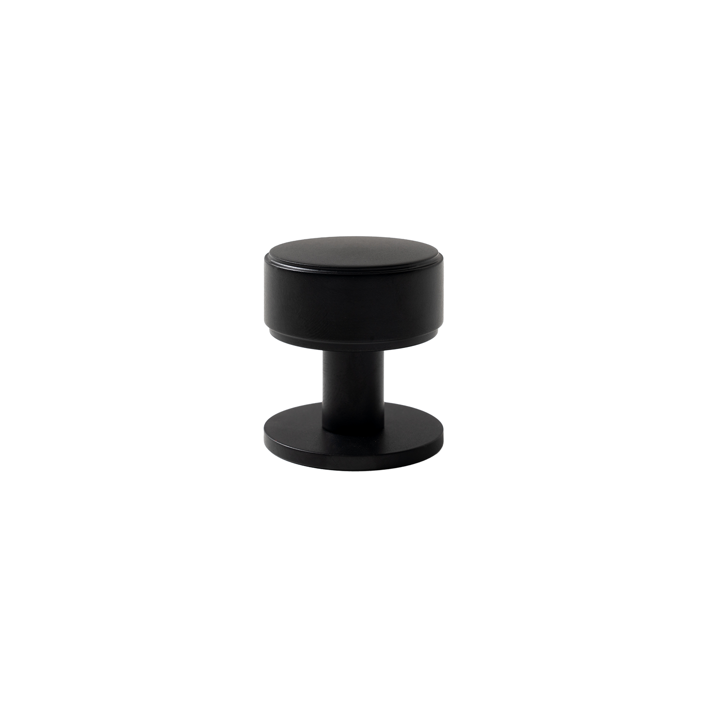 Momo Belgravia Plain Round Knob Solid Brass 35mm in Matt Black