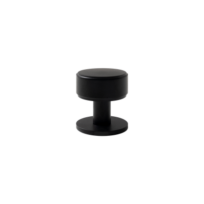 Momo Belgravia Plain Round Knob Solid Brass 35mm in Matt Black