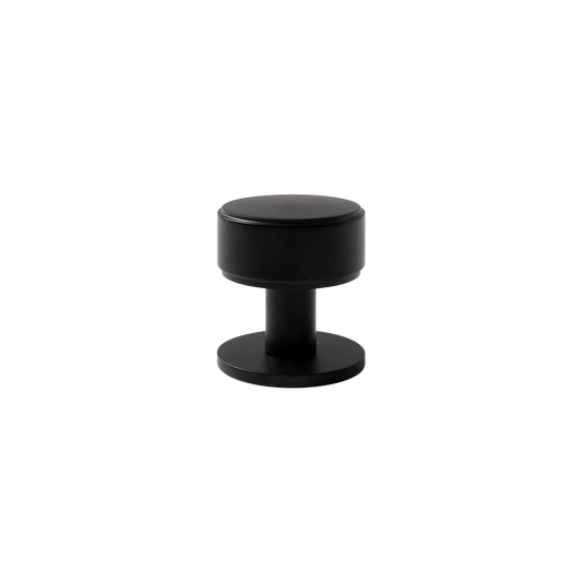 Momo Belgravia Plain Round Knob Solid Brass 35mm in Matt Black