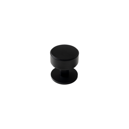 Momo Belgravia Plain Round Knob Solid Brass 35mm in Matt Black (1)