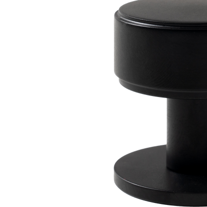 Momo Belgravia Plain Round Knob Solid Brass 35mm in Matt Black (2)