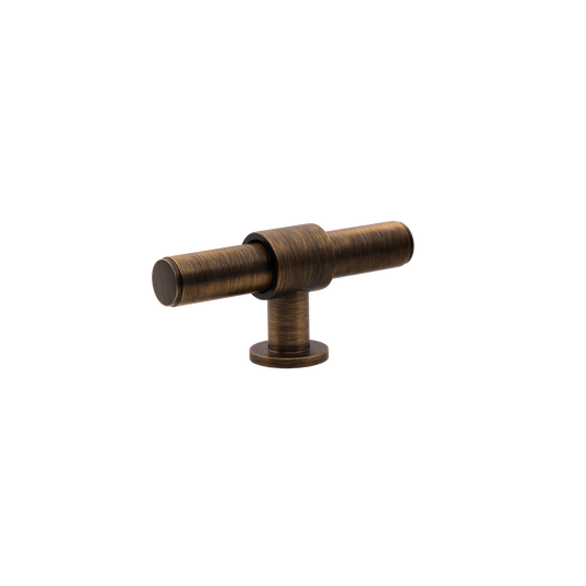 Momo Belgravia Plain T Knob  Solid Brass 82mm in Bronze