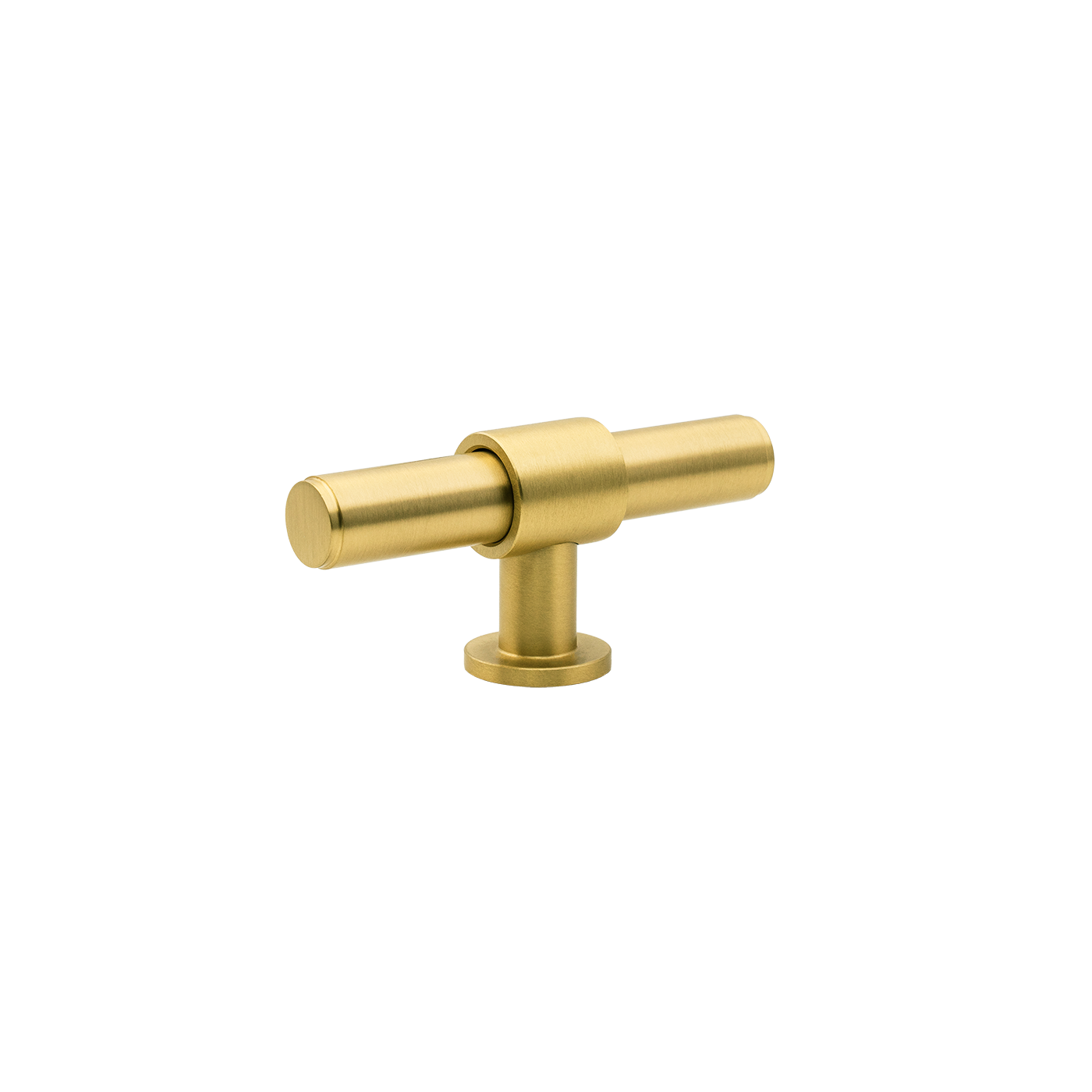 Momo Belgravia Plain T Knob  Solid Brass 82mm in Brushed Satin Brass