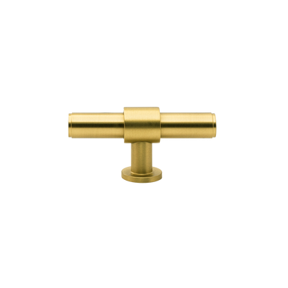 Momo Belgravia Plain T Knob  Solid Brass 82mm in Brushed Satin Brass (1)