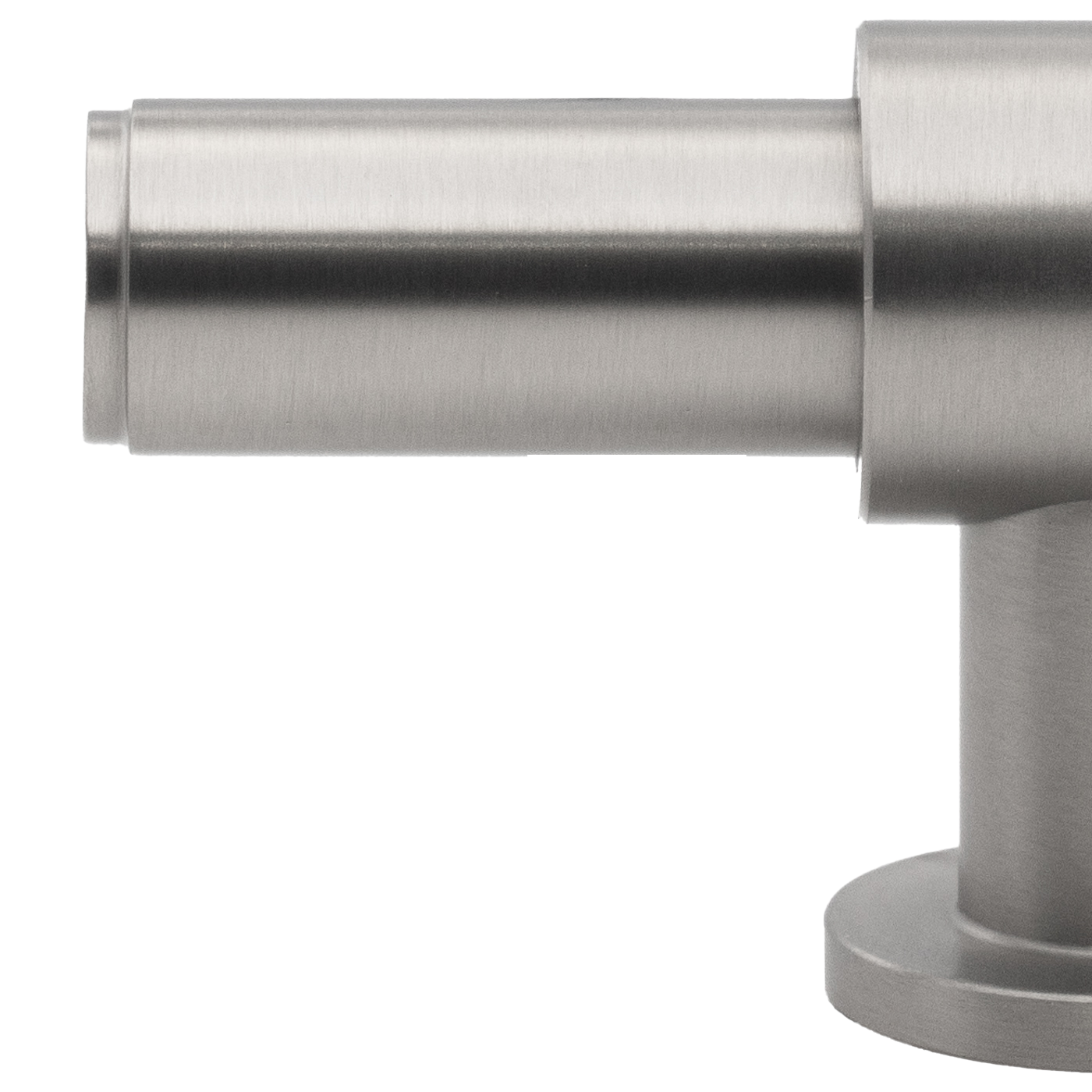 Momo Belgravia Plain T Knob  Solid Brass 82mm in Dull Brushed Nickel (2)