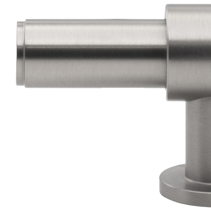 Momo Belgravia Plain T Knob  Solid Brass 82mm in Dull Brushed Nickel (2)