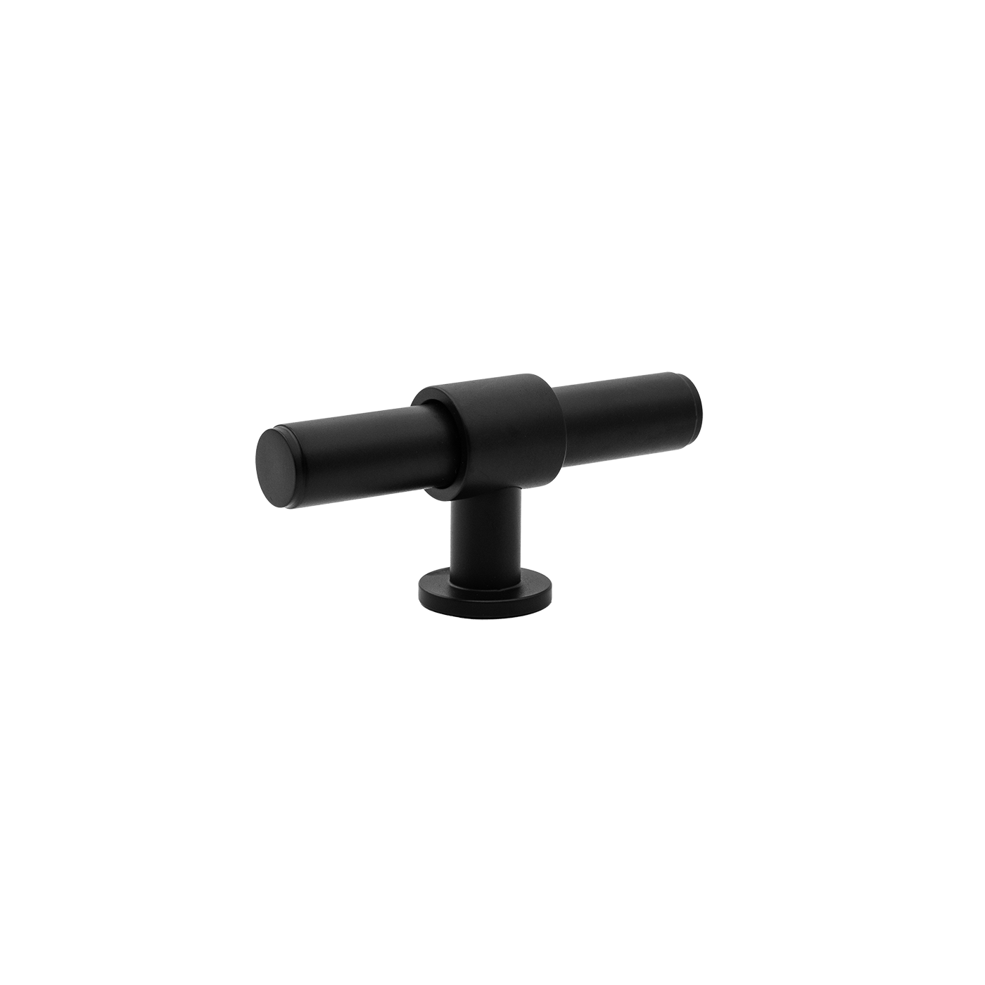 Momo Belgravia Plain T Knob  Solid Brass 82mm in Matt Black