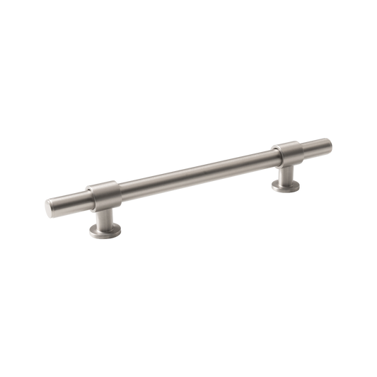 Momo Belgravia Plain Bar Pull Solid Brass 160mm in Dull Brushed Nickel