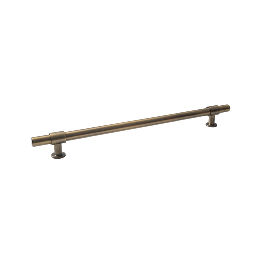 Momo Belgravia Plain Solid Brass Entrance Pull Handle In Dark Brushed Brass