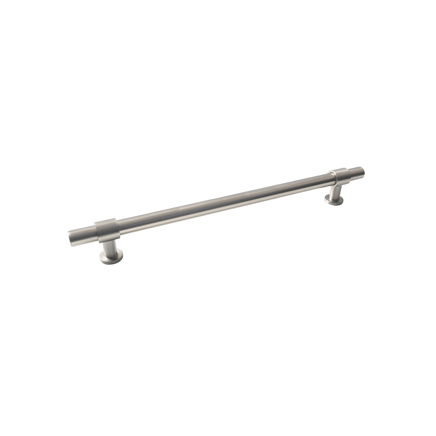 Momo Belgravia Plain Solid Brass Entrance Pull Handle In Dull Brushed Nickel