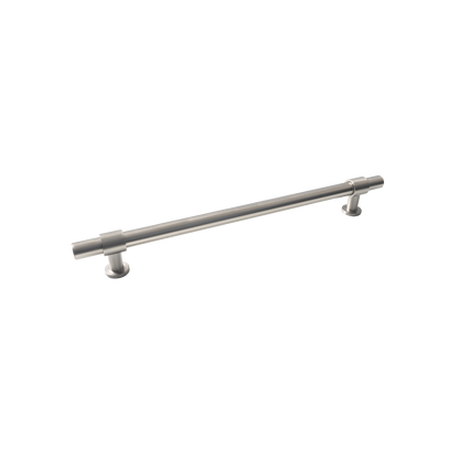Momo Belgravia Plain Solid Brass Entrance Pull Handle In Dull Brushed Nickel