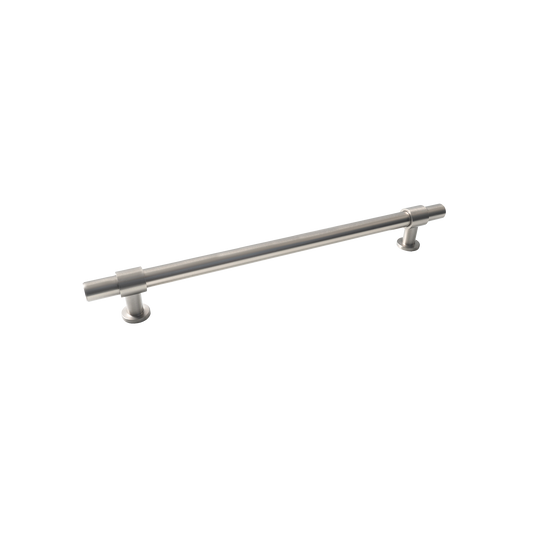 Momo Belgravia Plain Solid Brass Entrance Pull Handle In Dull Brushed Nickel