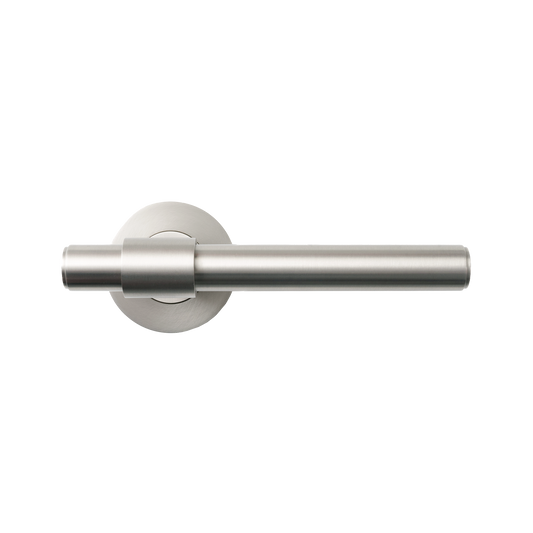 Momo Belgravia Plain Lever Handle Set Dull Brushed Nickel