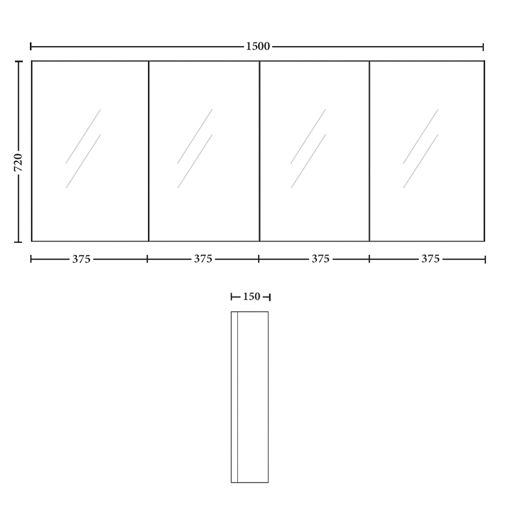 Mirror Cabinet 1500mm