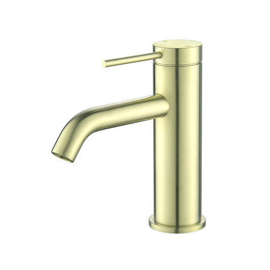 Bella Vista Mica Basin Mixer (Curved Spout) French Gold