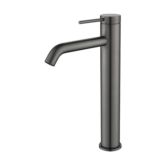 Bella Vista Mica Tall Basin Mixer (Curved Spout) Gunmetal