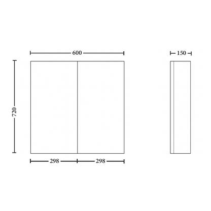 Mirror Cabinet 600mm