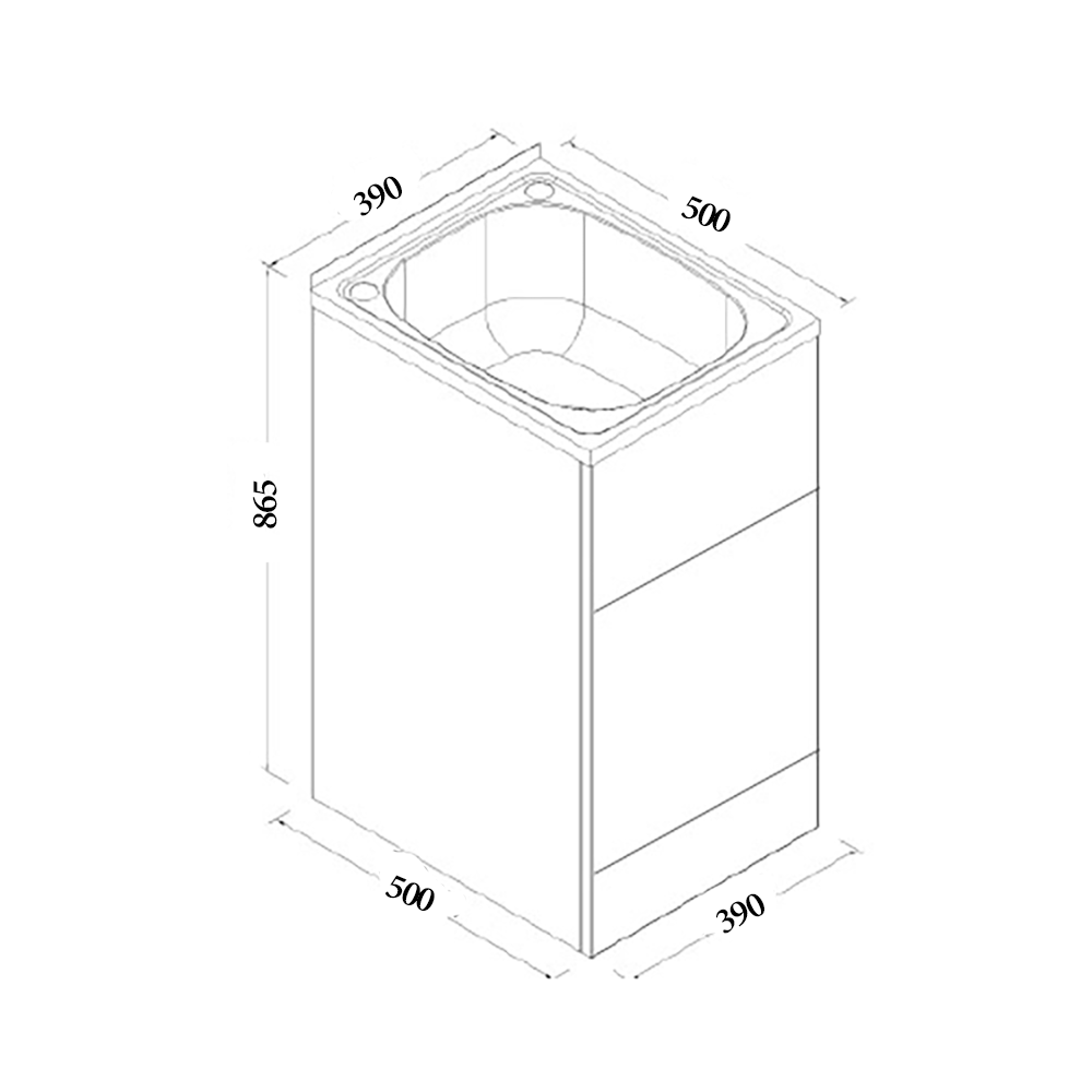 Rio Laundry Trough with Cabinet (27 litre)