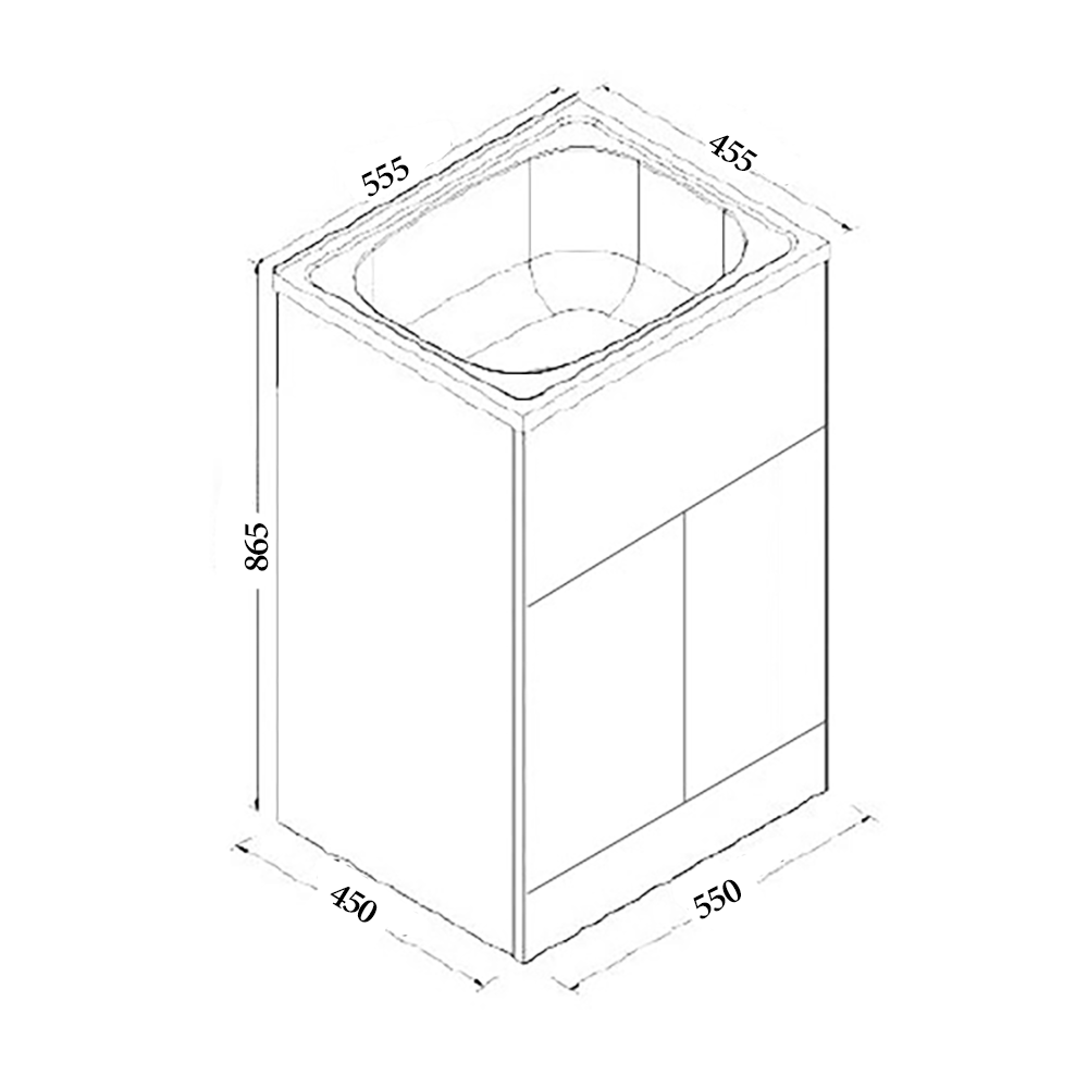 Rio Laundry Trough with Cabinet (35 litre)
