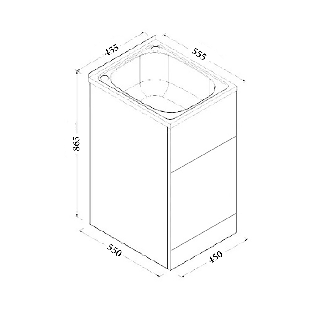 Rio Laundry Trough with Cabinet (35 litre)