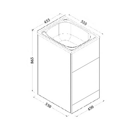 Rio Laundry Trough with Cabinet (35 litre)